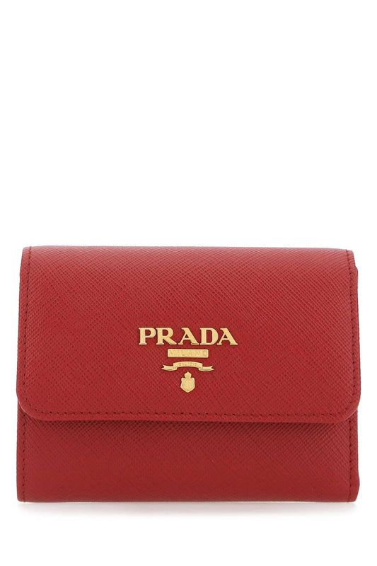 PRADA LOGO-PLATE SQUARE WALLET