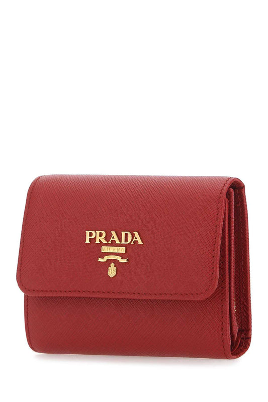 PRADA LOGO-PLATE SQUARE WALLET