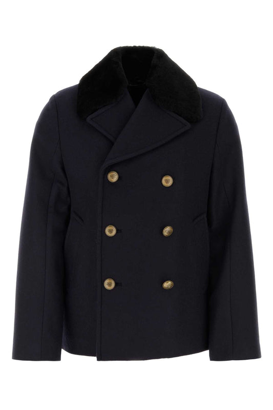 PRADA BLUE WOOL COAT