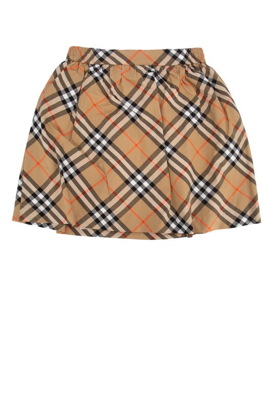 BURBERRY CHECK COTTON SKIRT