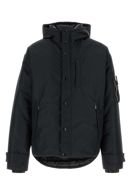 PRADA HOODED POLYESTER DOWN JACKET