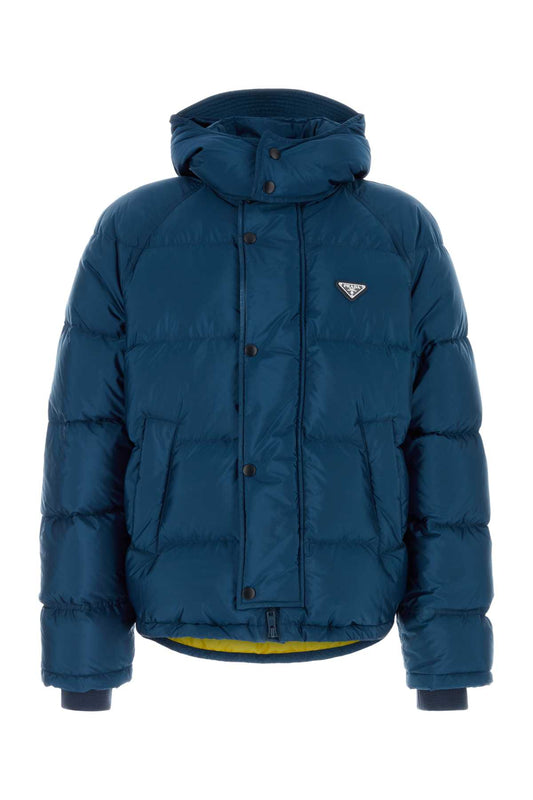 PRADA PADDED QUILTED HOODED DOWN JACKET