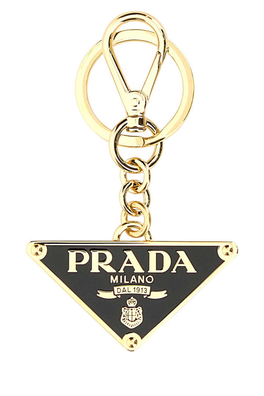 PRADA TRIANGLE LOGO KEYCHAIN