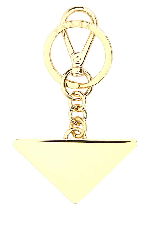 PRADA TRIANGLE LOGO KEYCHAIN