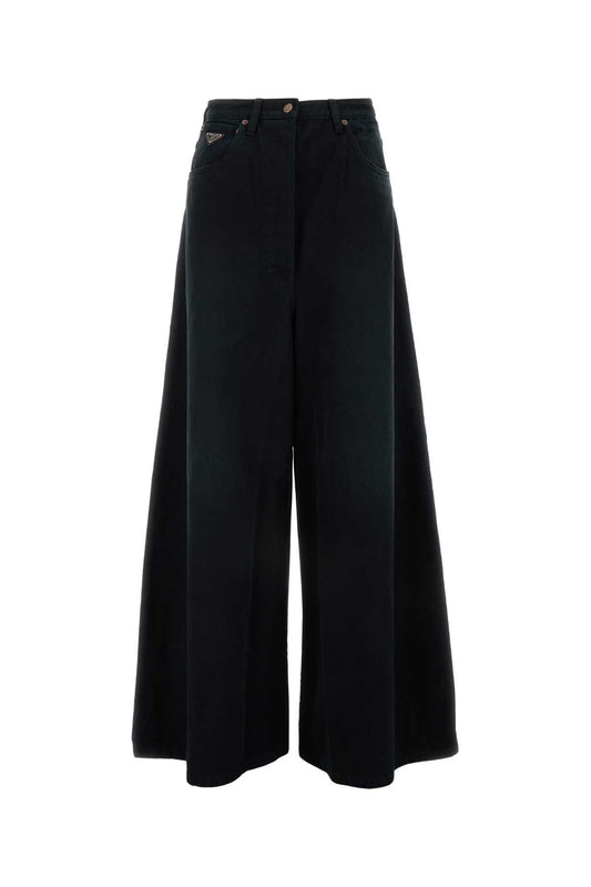 PRADA WIDE-LEG DENIM PANTS