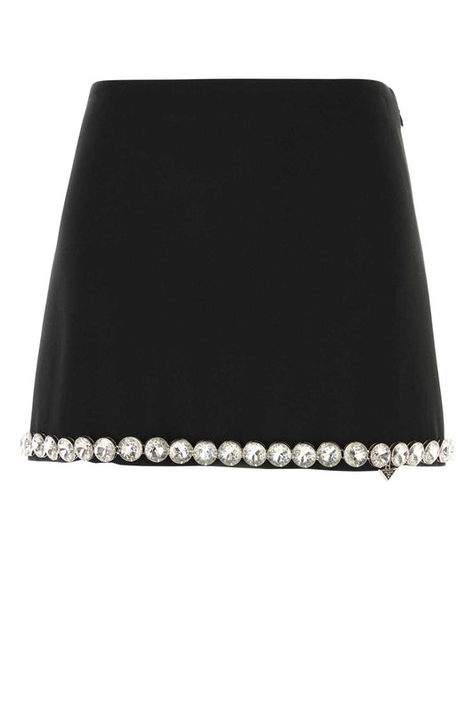 PRADA CRYSTAL EMBELLISMENT MINI SKIRT