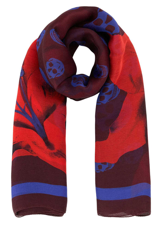 ALEXANDER MCQUEEN SILK SKULL SCARF