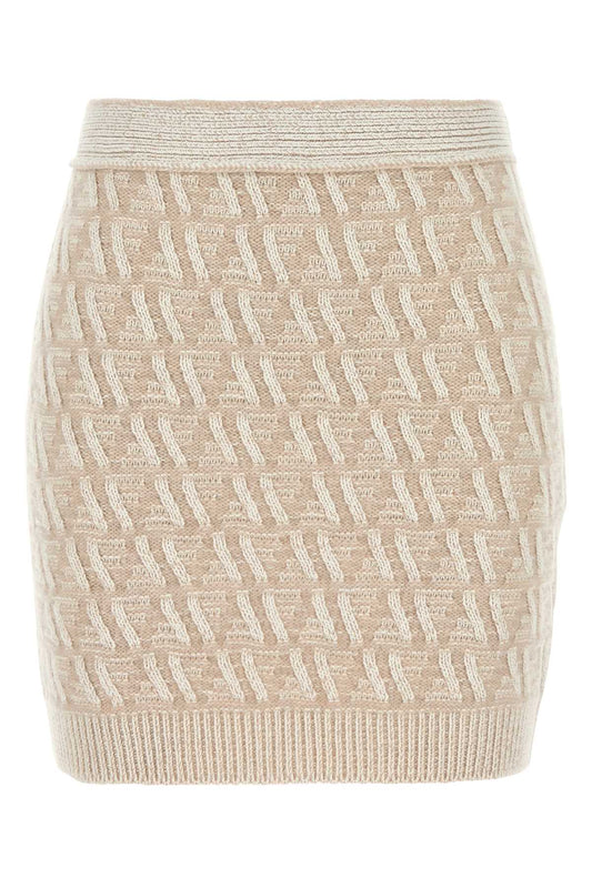 FENDI WOOL AND CASHMERE MINISKIRT