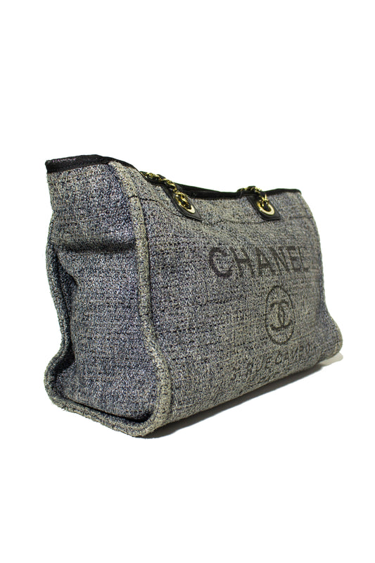 CHANEL DEAUVILLE TOTE BAG MEDIUM GRIS