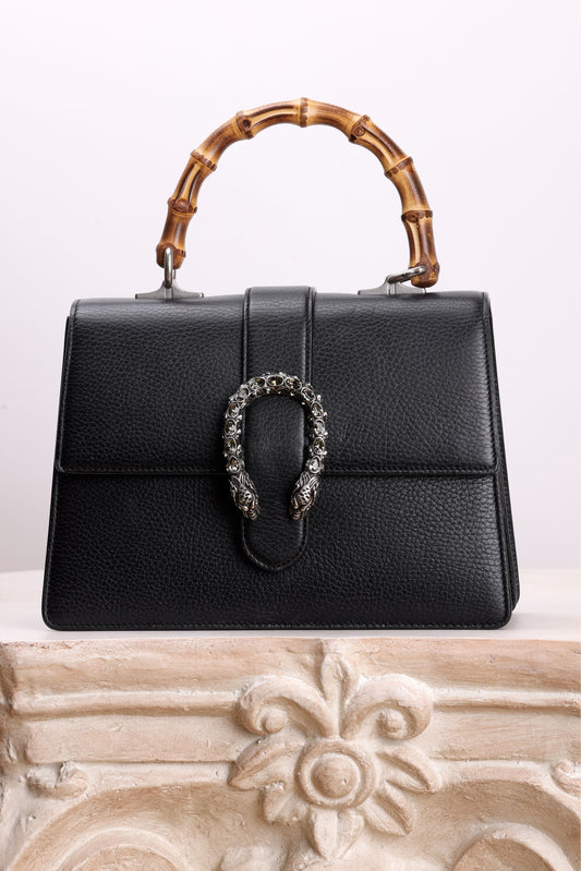 GUCCI DIONYSUS TOP HANDLE BAMBOO BLACK