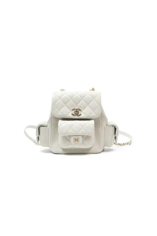 CHANEL SMALL BAG PACK PALE GREY