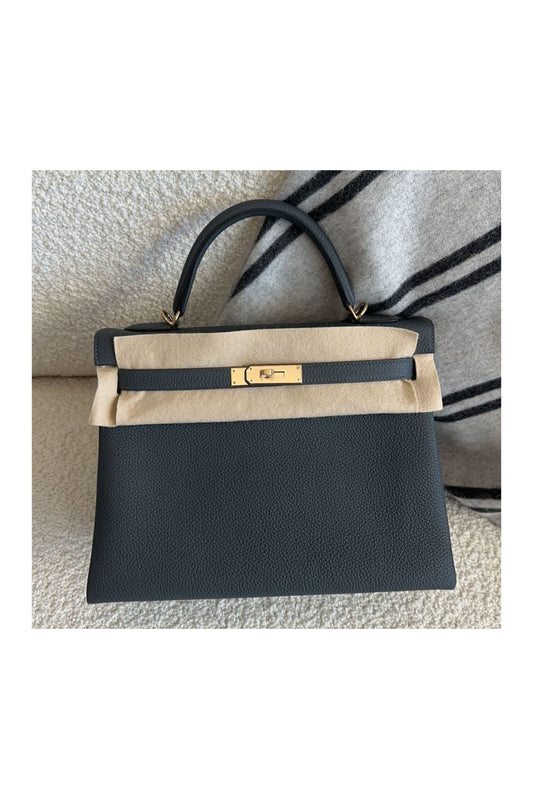 HERMÈS KELLY 32 GRIS MISTY TOGO