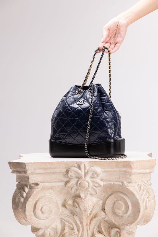 CHANEL AGED CALFSKIN QUILTED GABRIELLE DUMA PRE-LOVED