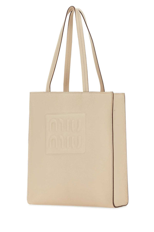 MIU MIU LOGO EMBOSSED TOP HANDLE BAG