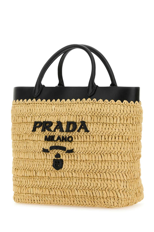 PRADA RAFFIA HANDBAG SMALL